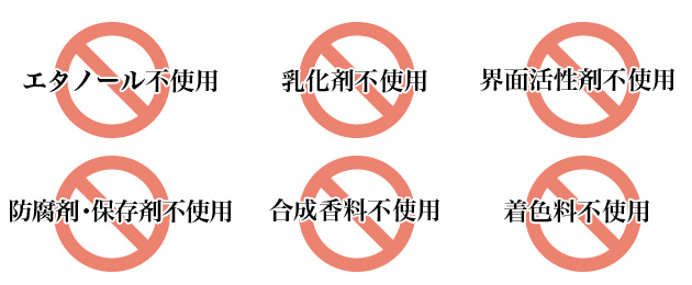 “アロマシャワー”は６つの無添