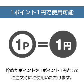 1ポイント1円で使用可能